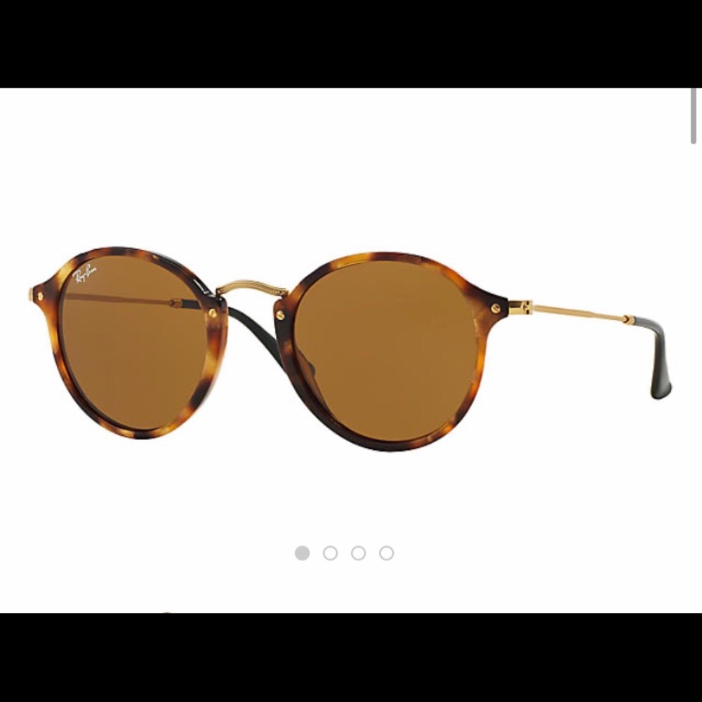 Ray Ban RB2447 Round Tortoise Gold Sunglasses
